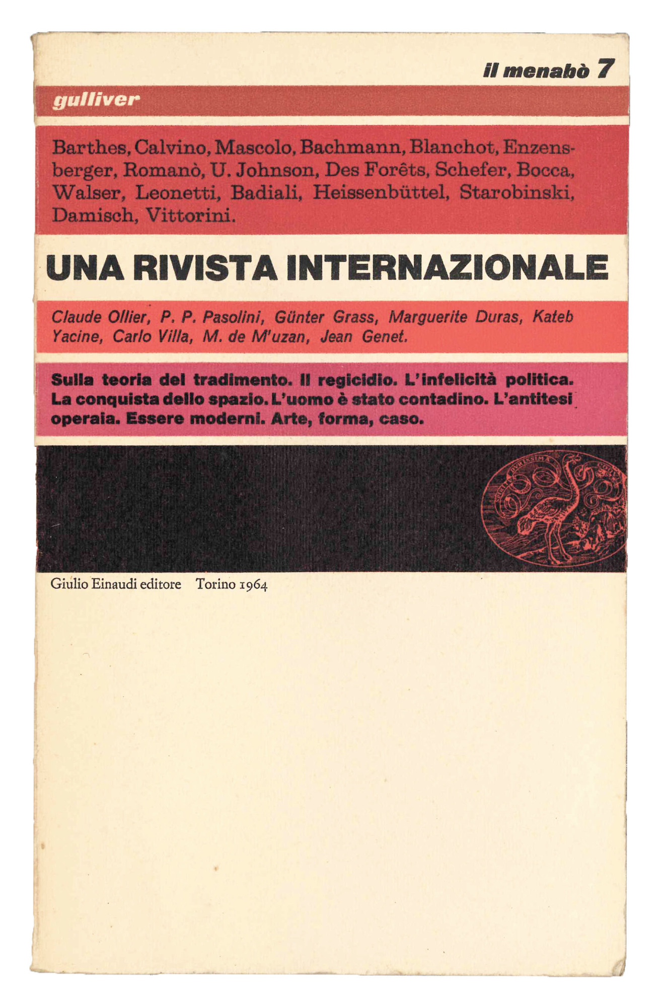 Il menabò di letteratura n.7. Una rivista internazionale.