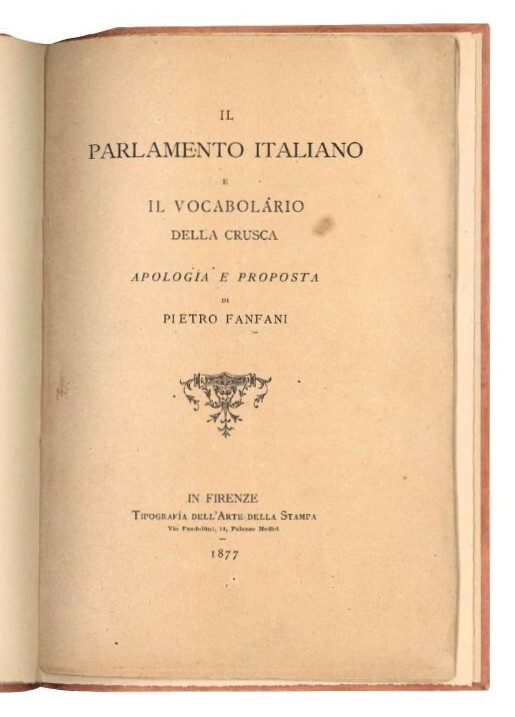 Il parlamento italiano e il vocabolario della Crusca. Apologia e …