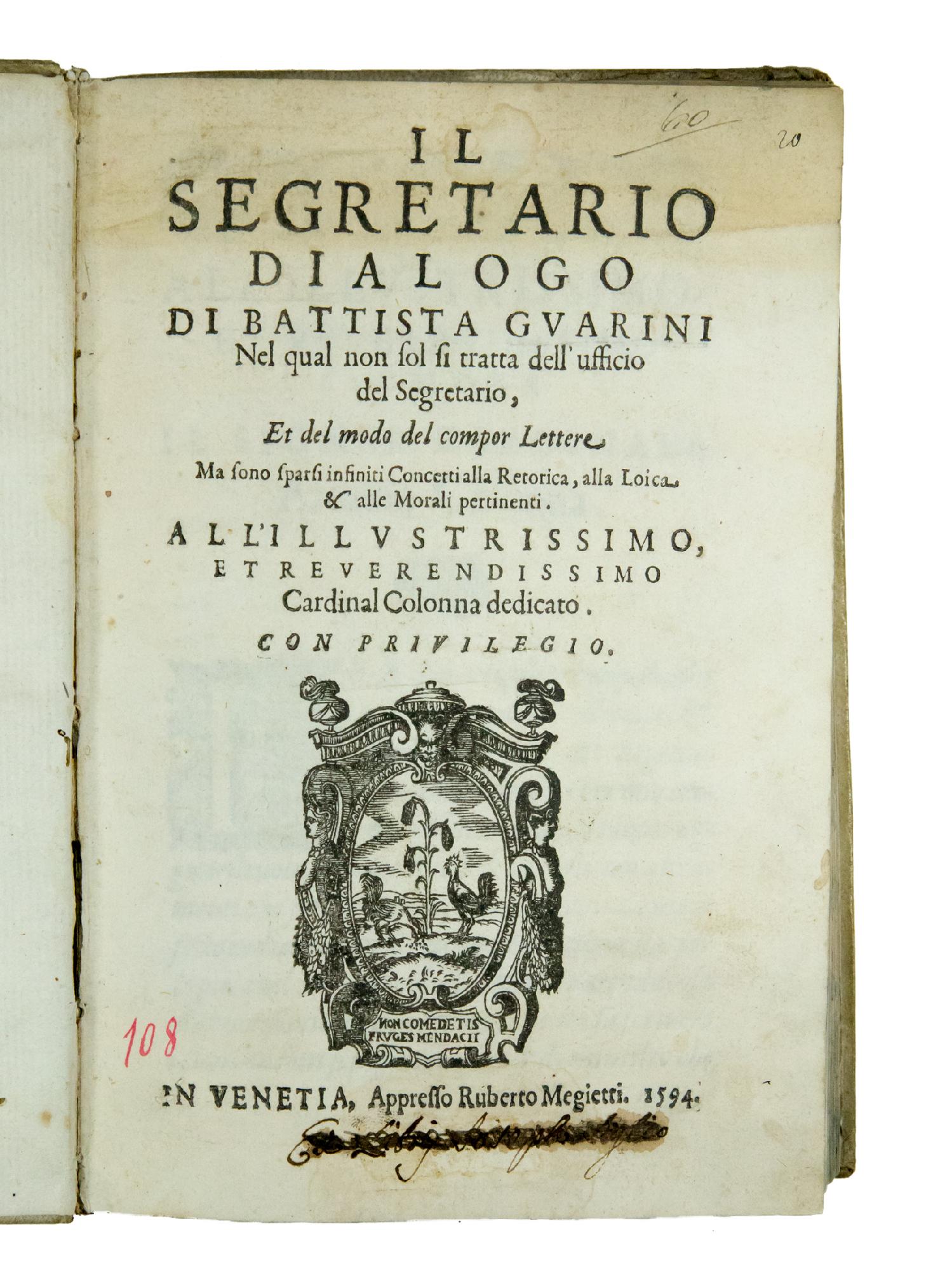 Il segretario dialogo [...] nel quale non sol si tratta …