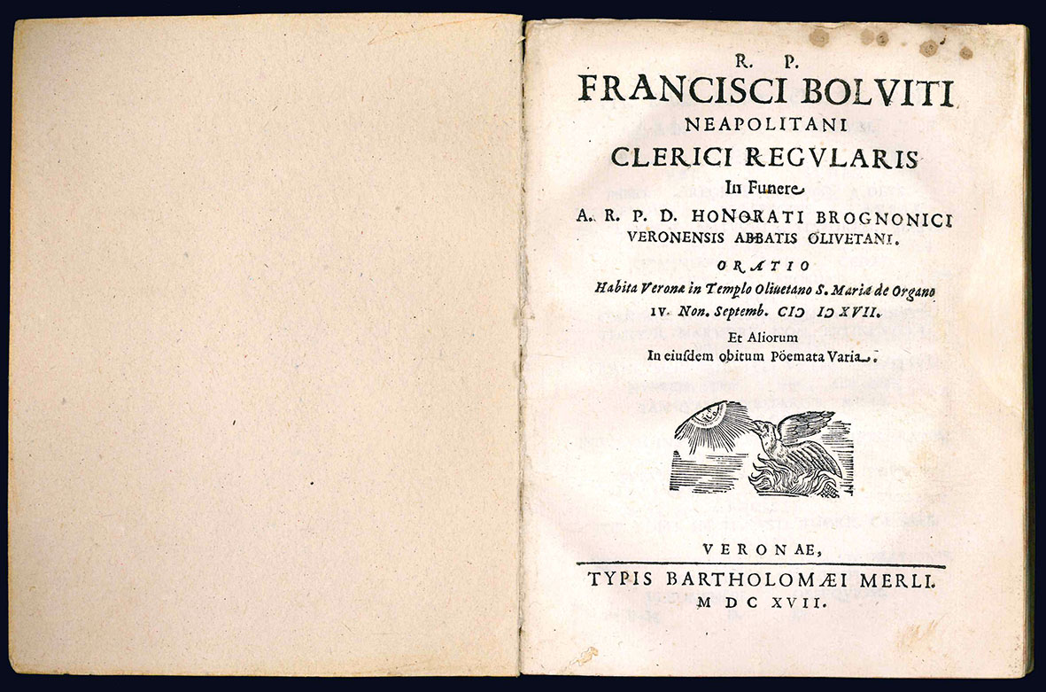 In funere A. R. P. D. Honorati Brognonici veronensis abbatis …