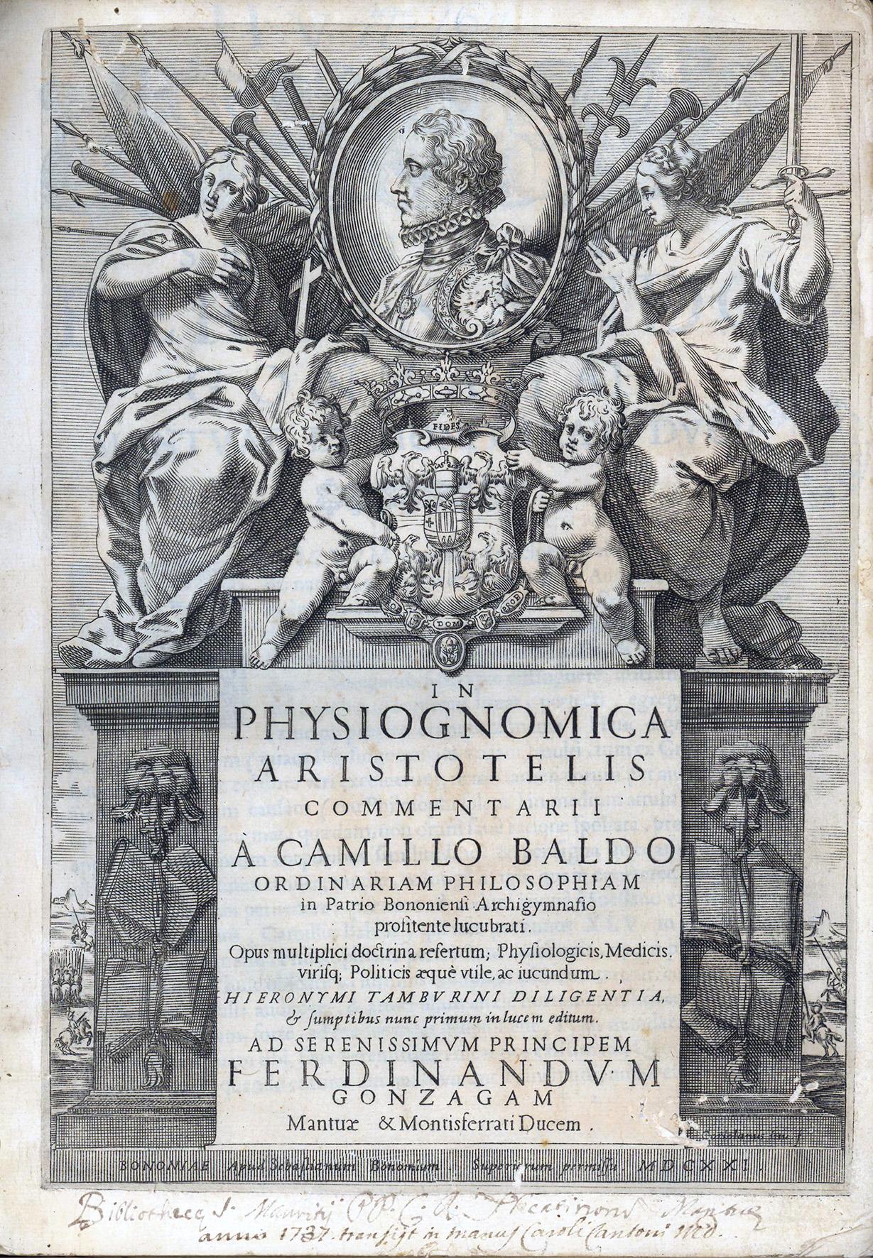 In physiognomica Aristotelis commentarii a Camillo Baldo ordinariam philosophiam in …