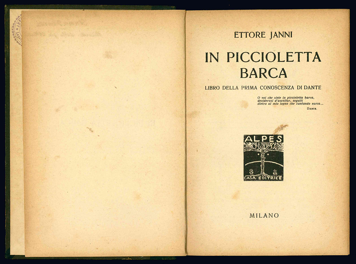 In piccioletta barca. Libro della prima conoscenza di Dante.