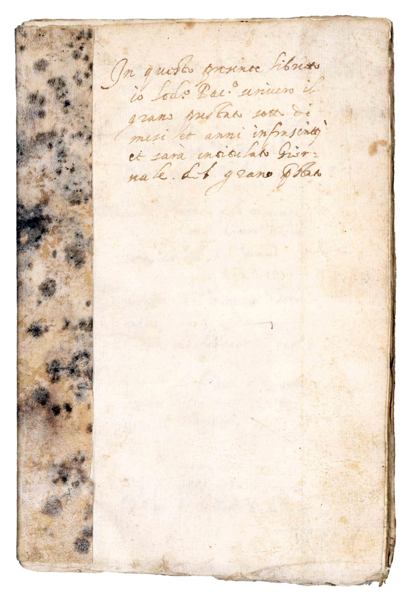 In questo presente libretto io Lod.o Bac.o scriverò il grano …