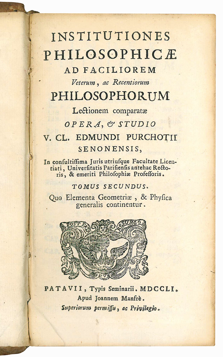 Institutiones philosophicae ad faciliorem veterum, ac recentiorum philosophorum lectionem comparatae …