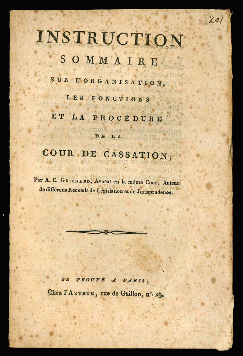 Instruction sommaire sur l'organisation, les fonctions et la procédure de …