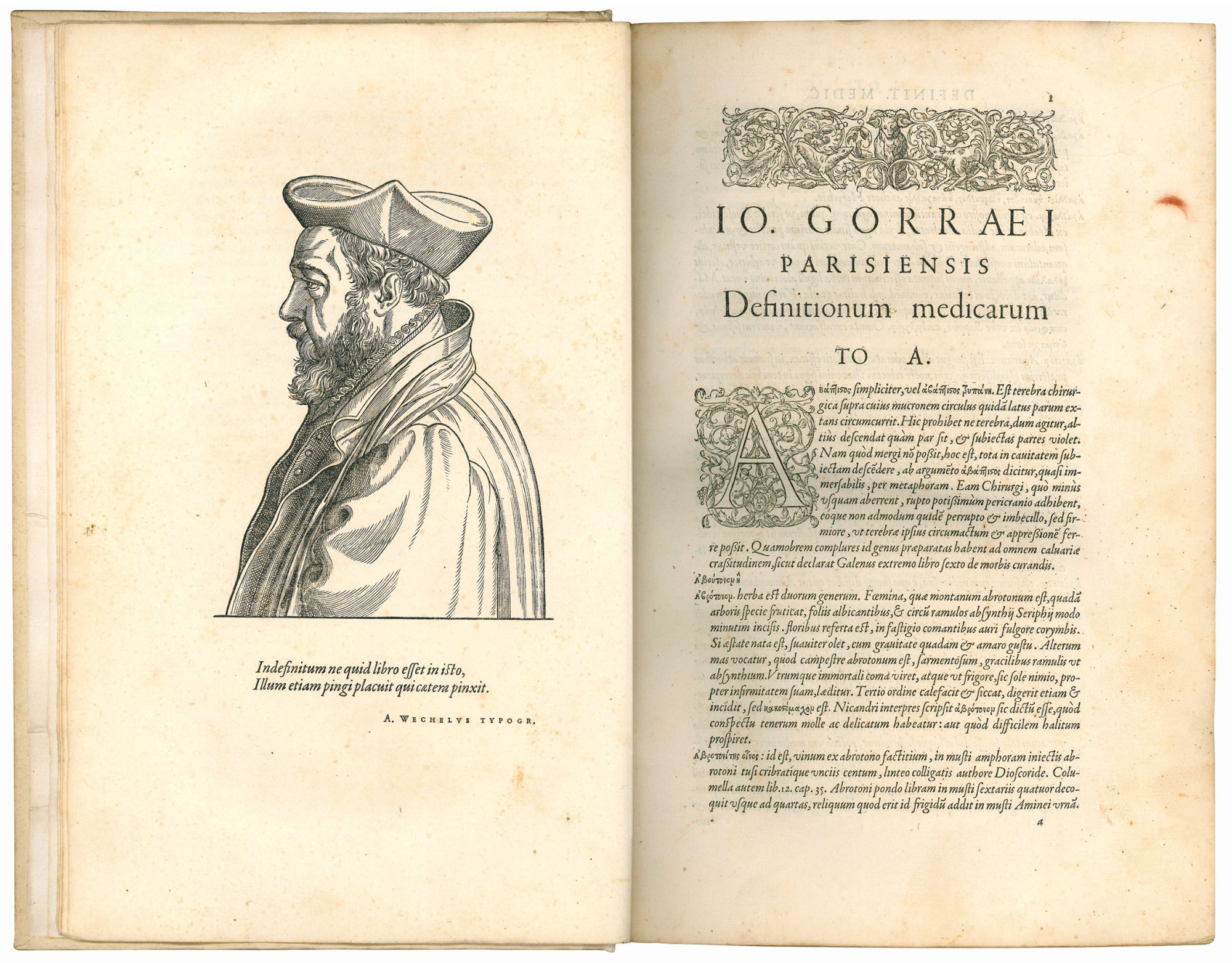 Io. Gorraei Parisiensis, Definitionum medicarum libri XXIIII. literis Graecis distincti