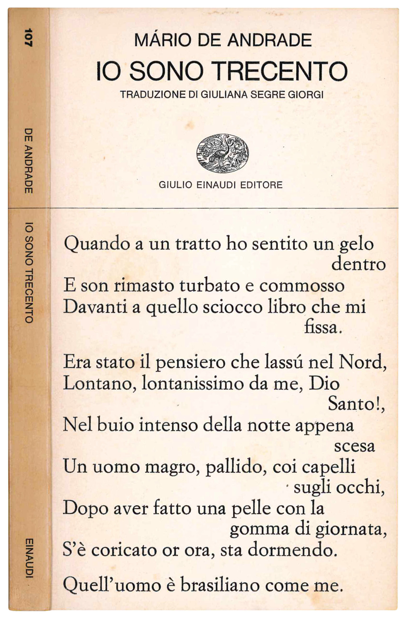 Io sono trecento. Introduzione e traduzione di Giuliana Segre Giorgi.