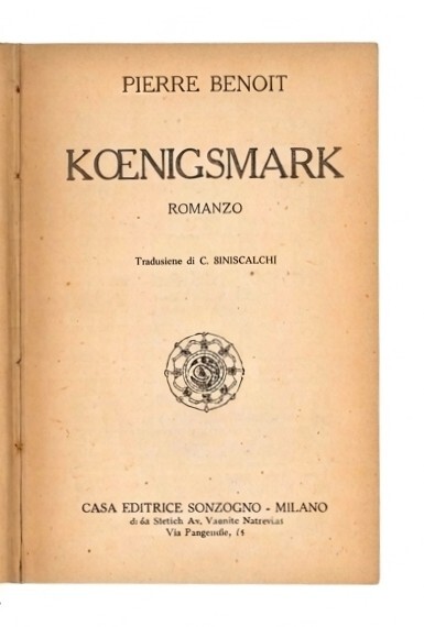 Koenigsmark. Romanzo.