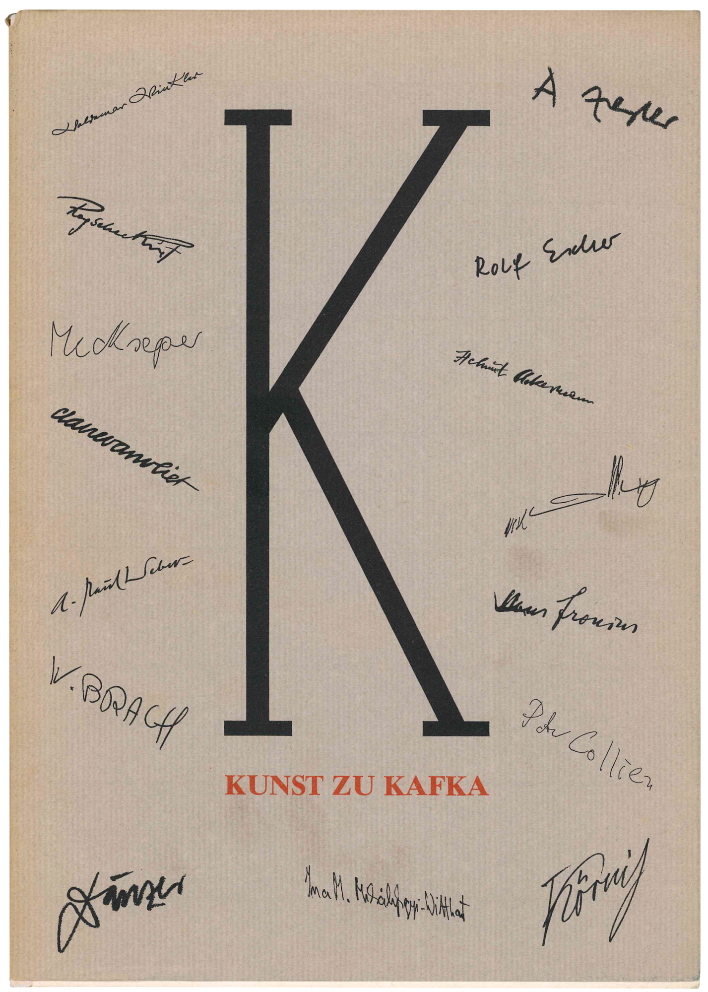 Kunst zu Kafka. Ausstellung zum 50. Todestag. Edition 1974 bücherstube …