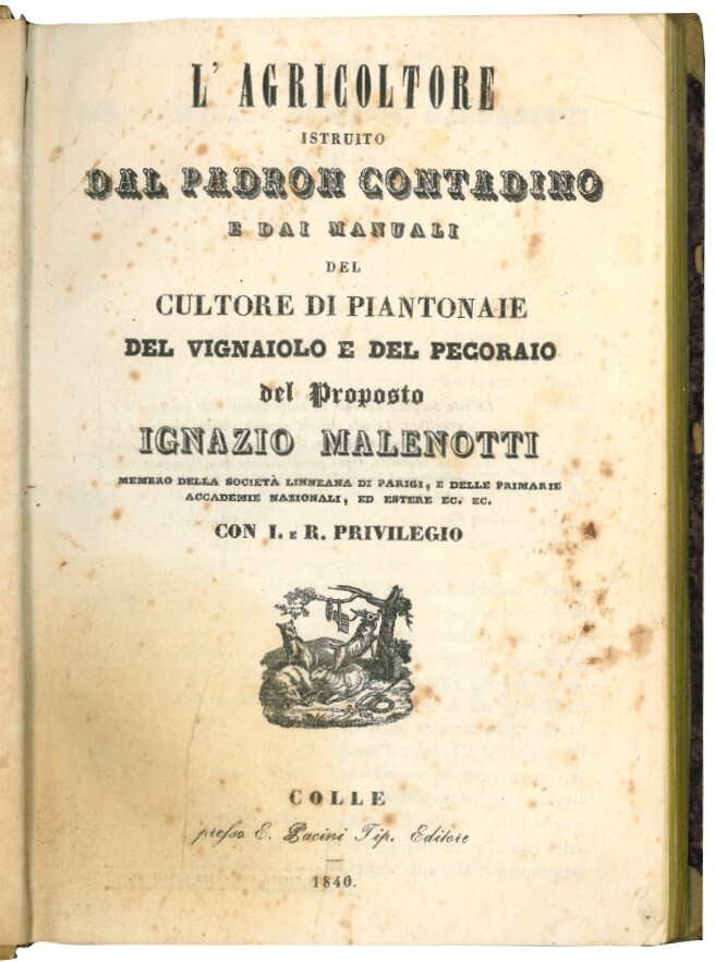 L'agricoltore istruito dal padron contadino e dai manuali del cultore …