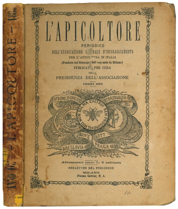 L'apicoltore: periodico dell'Associazione centrale d'incoraggiamento per l'apicoltura in Italia. Seconda …