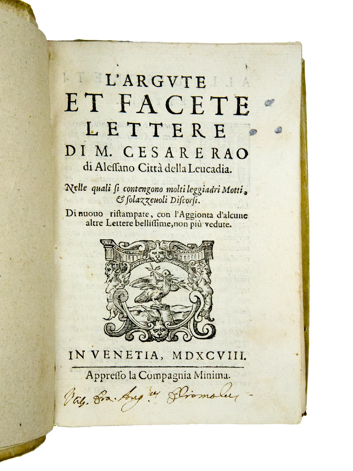 L'argute et facete lettere [...] Nelle quali si contengono molti …