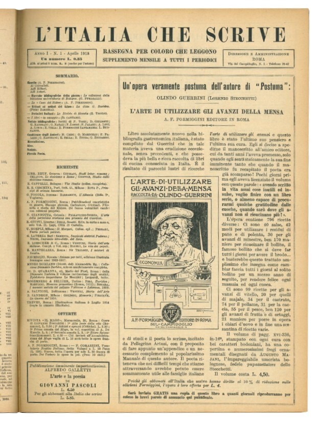 L'Italia che scrive: rassegna per coloro che leggono. Supplemento mensile …