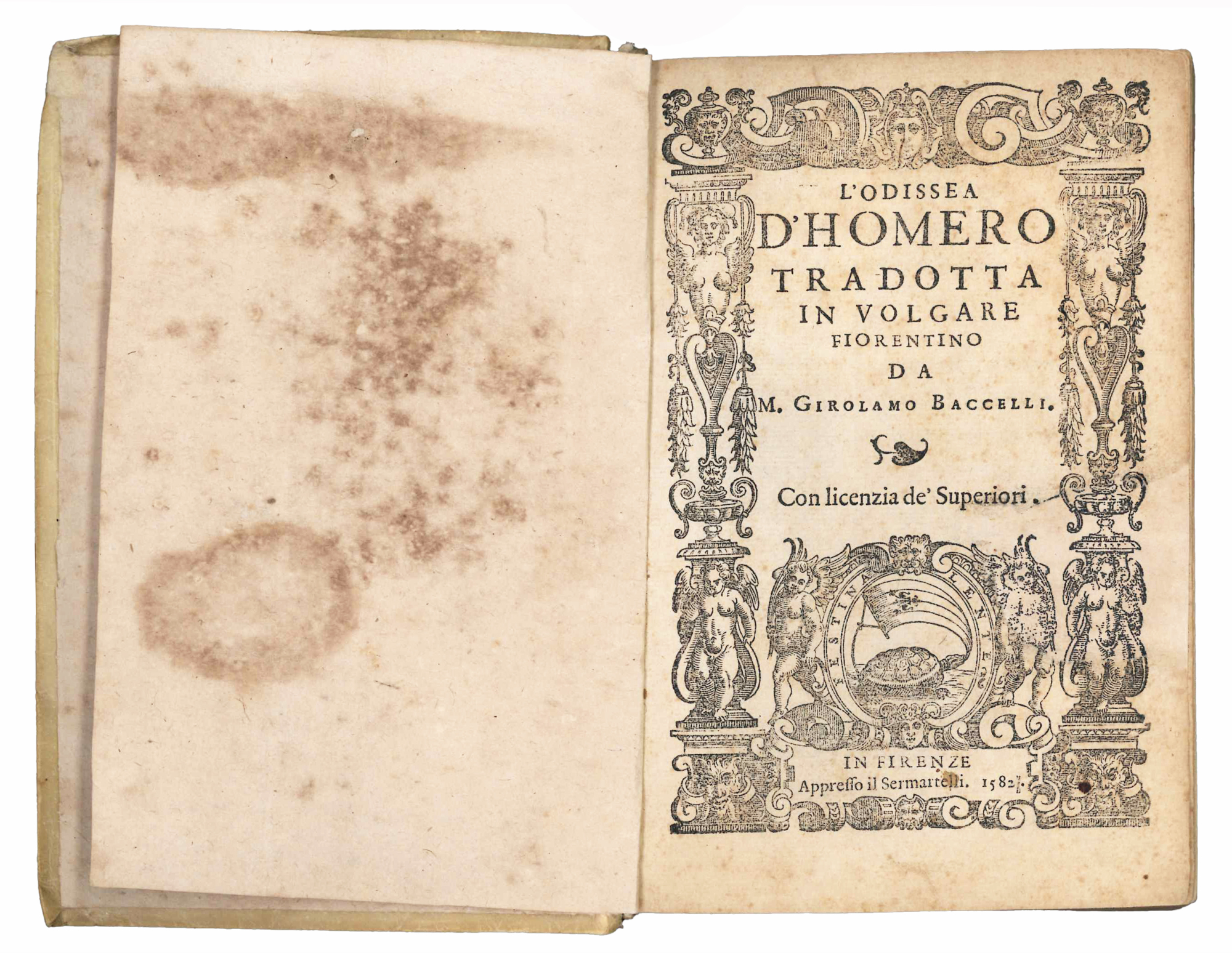 L'Odissea d'Homero tradotta in volgare fiorentino da M. Girolamo Baccelli