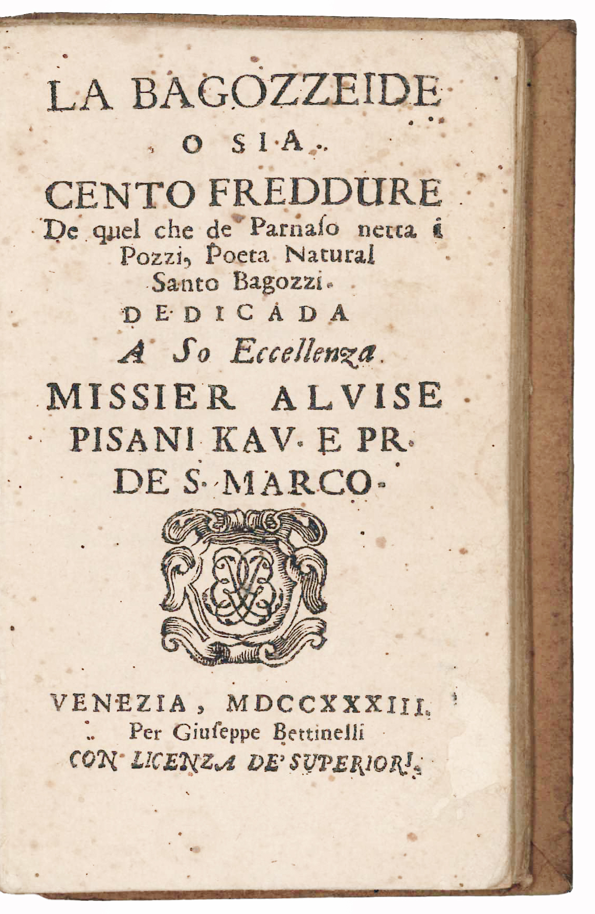 La Bagozzeide o sia Cento freddure de quel che de …