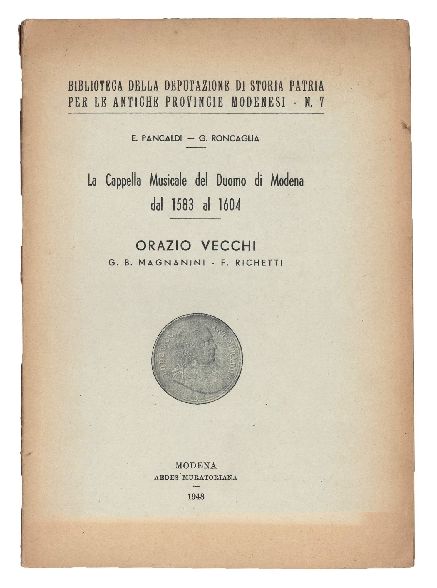 La Cappella Musicale del Duomo di Modena dal 1583-1604. Orazio …