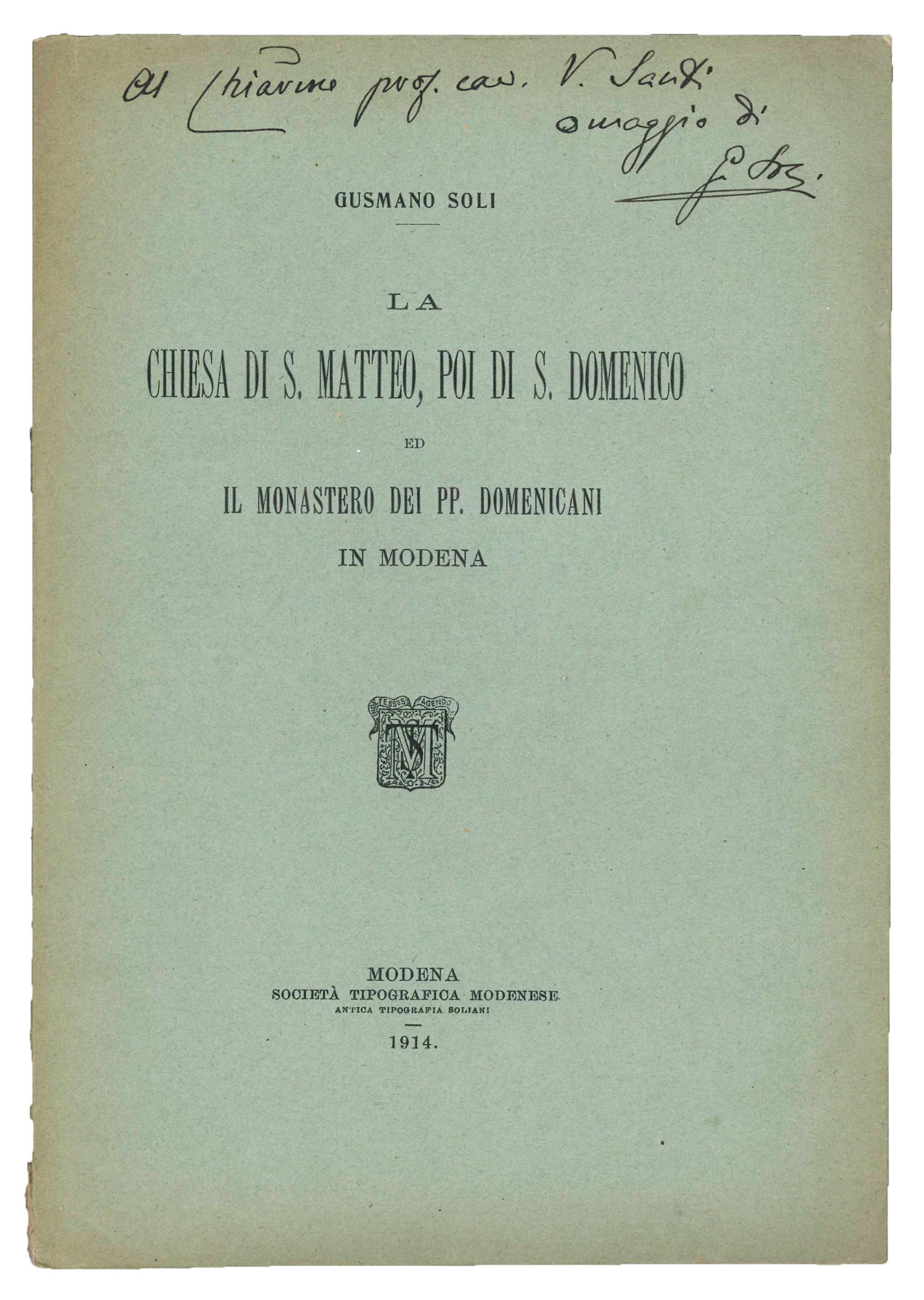 La Chiesa di s. Matteo, poi di s. Domenico ed …