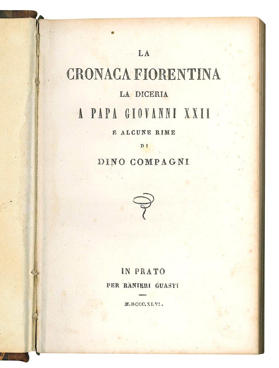 La cronaca fiorentina. La diceria a papa Giovanni XXII e …