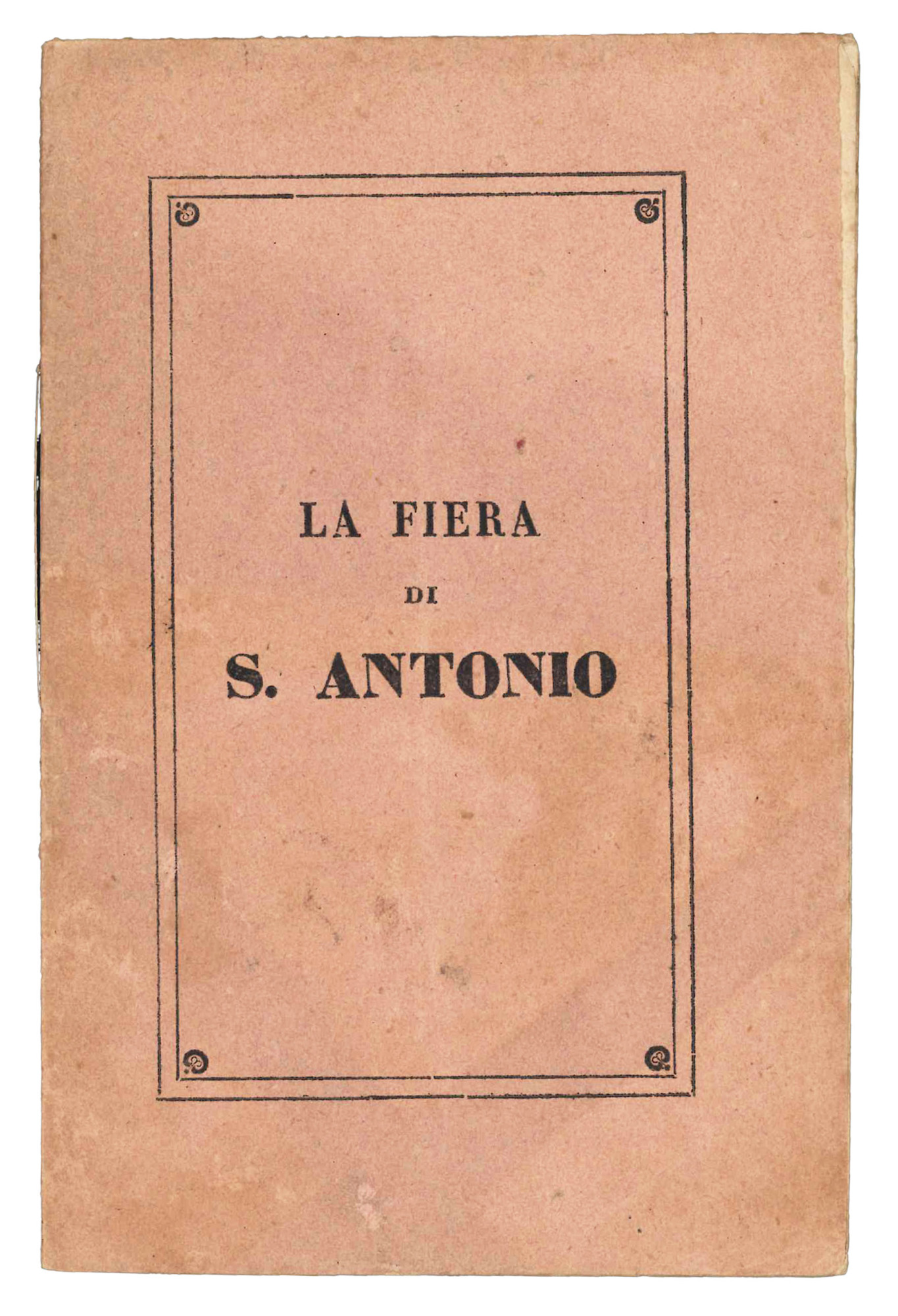 La fiera di S. Antonio. Ottave.