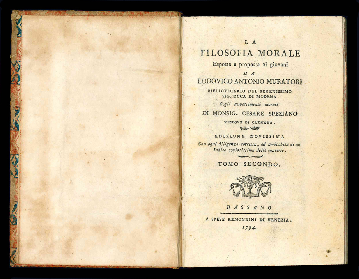 La filosofia morale esposta e proposta ai giovani da Lodovico …