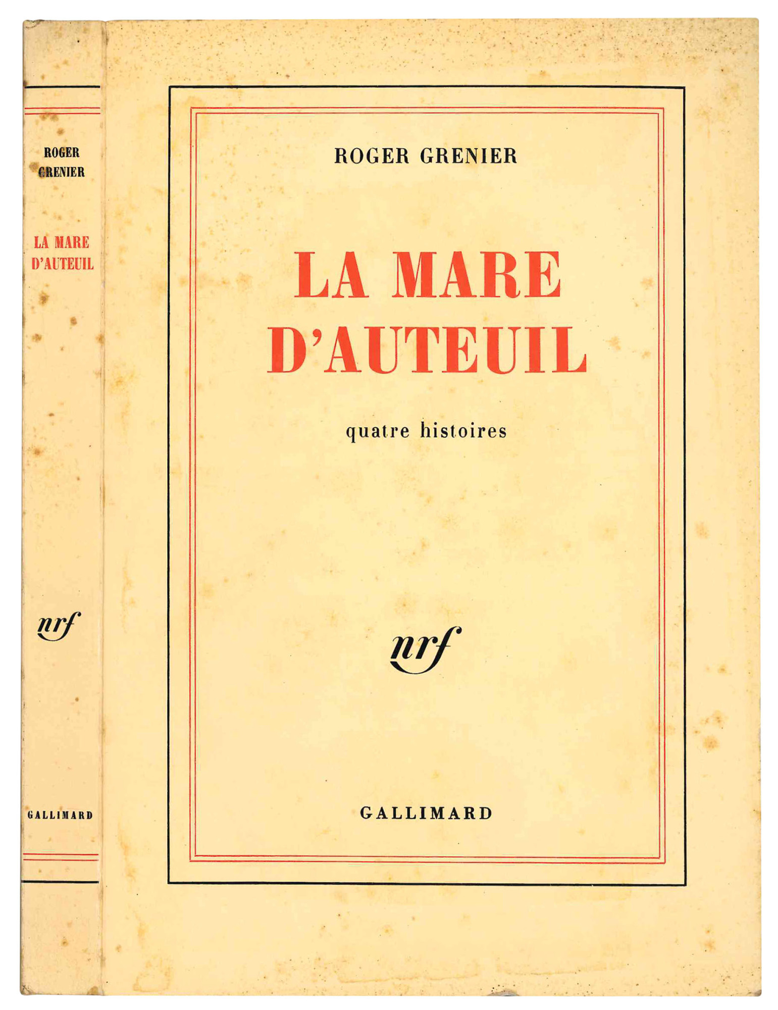 La mare d'auteuil. Quatre histoires.