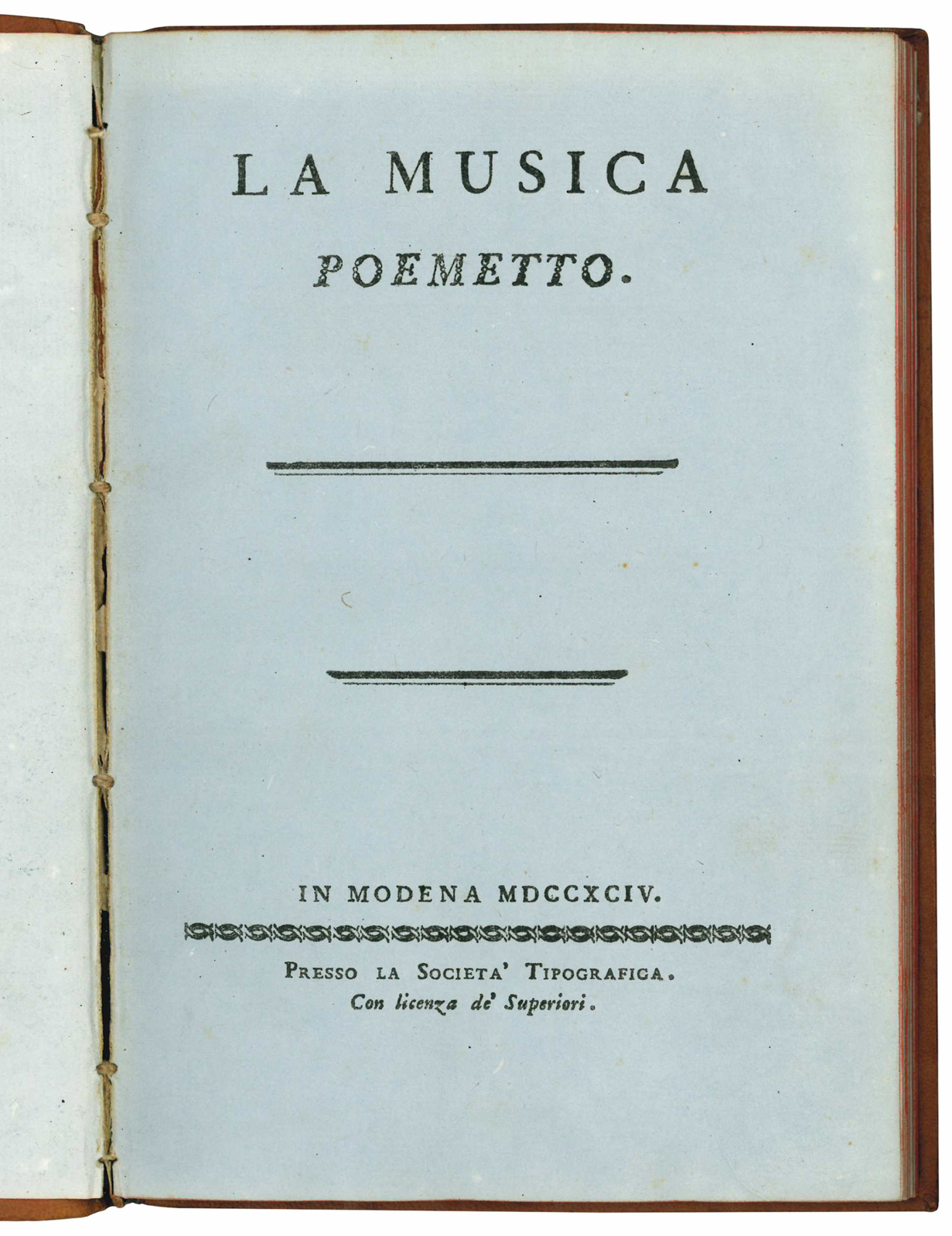 La musica. Poemetto