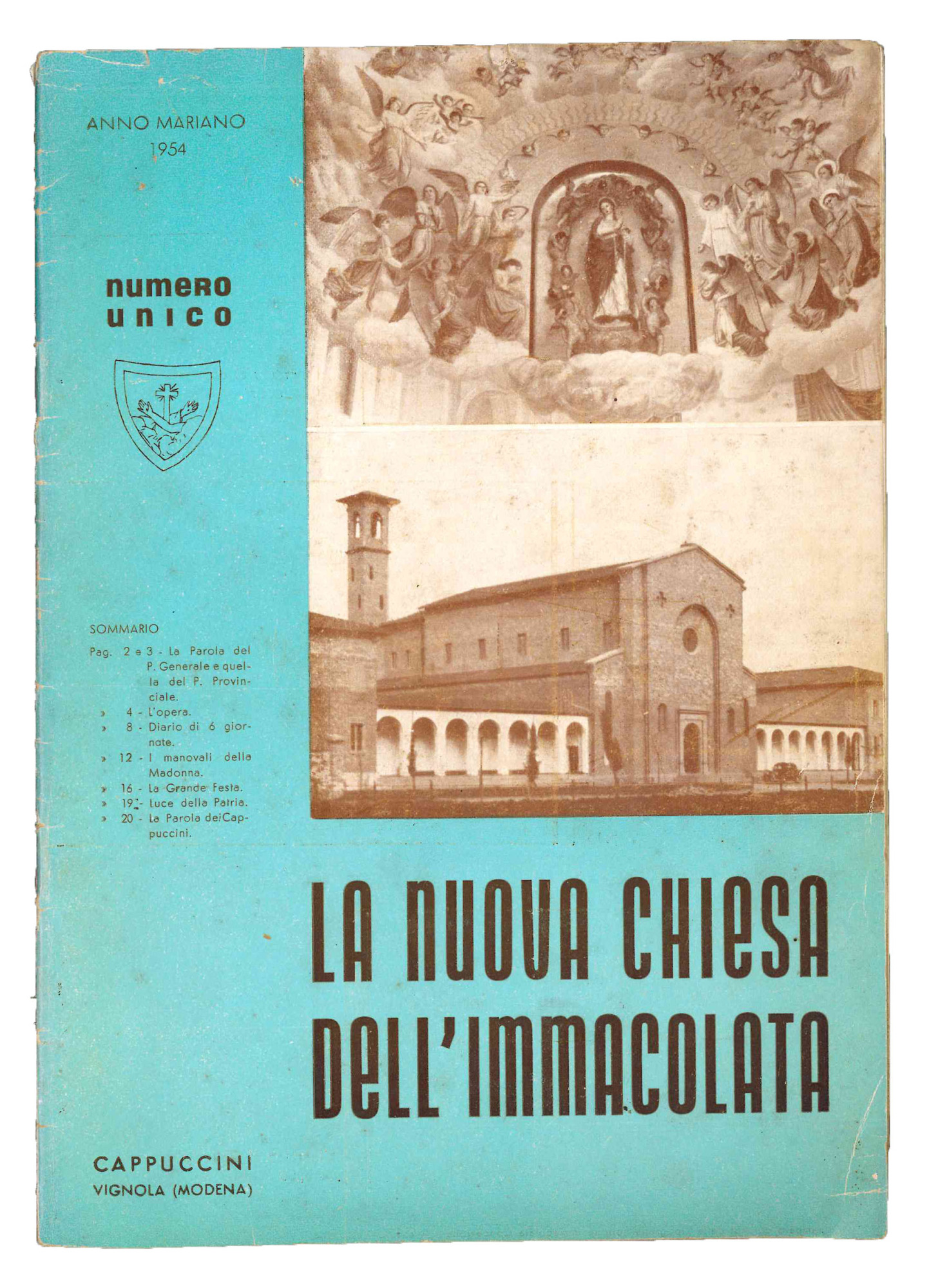 La nuova chiesa dell'Immacolata. Anno mariano 1954, numero unico.