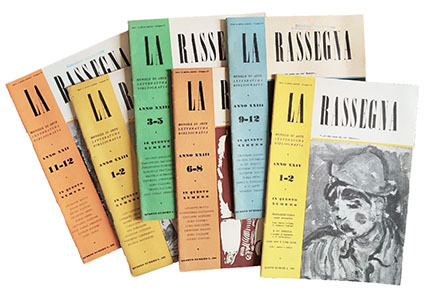 La rassegna. Mensile di arte, letteratura, bibliografia. Lotto di 6 …