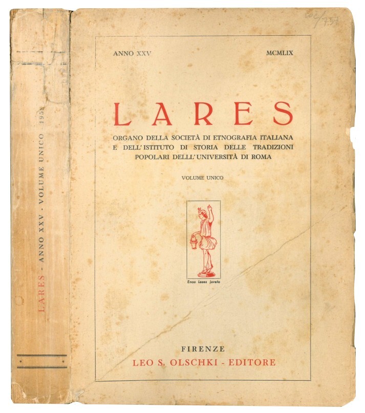 Lares: organo della società di etnografia italiana.
