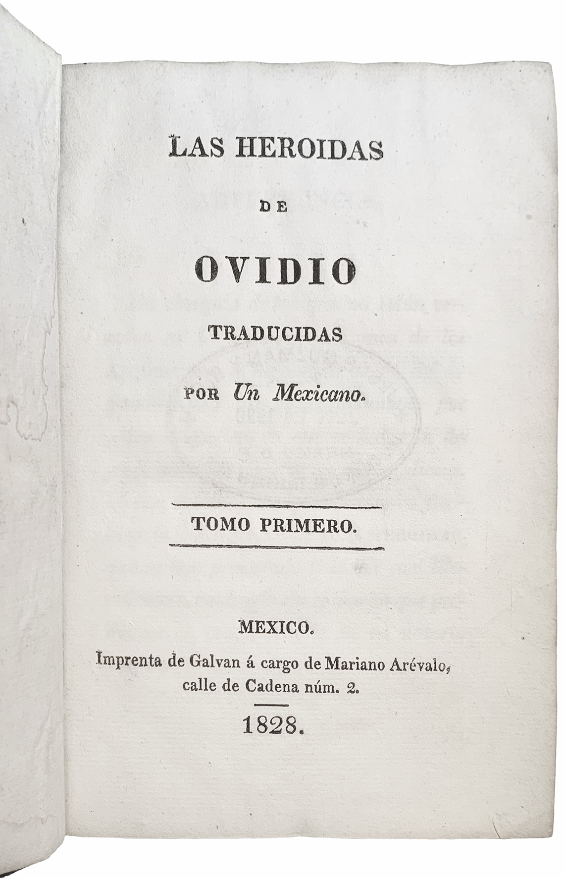 Las Heroidas de Ovidio traducidas por un Mexicano