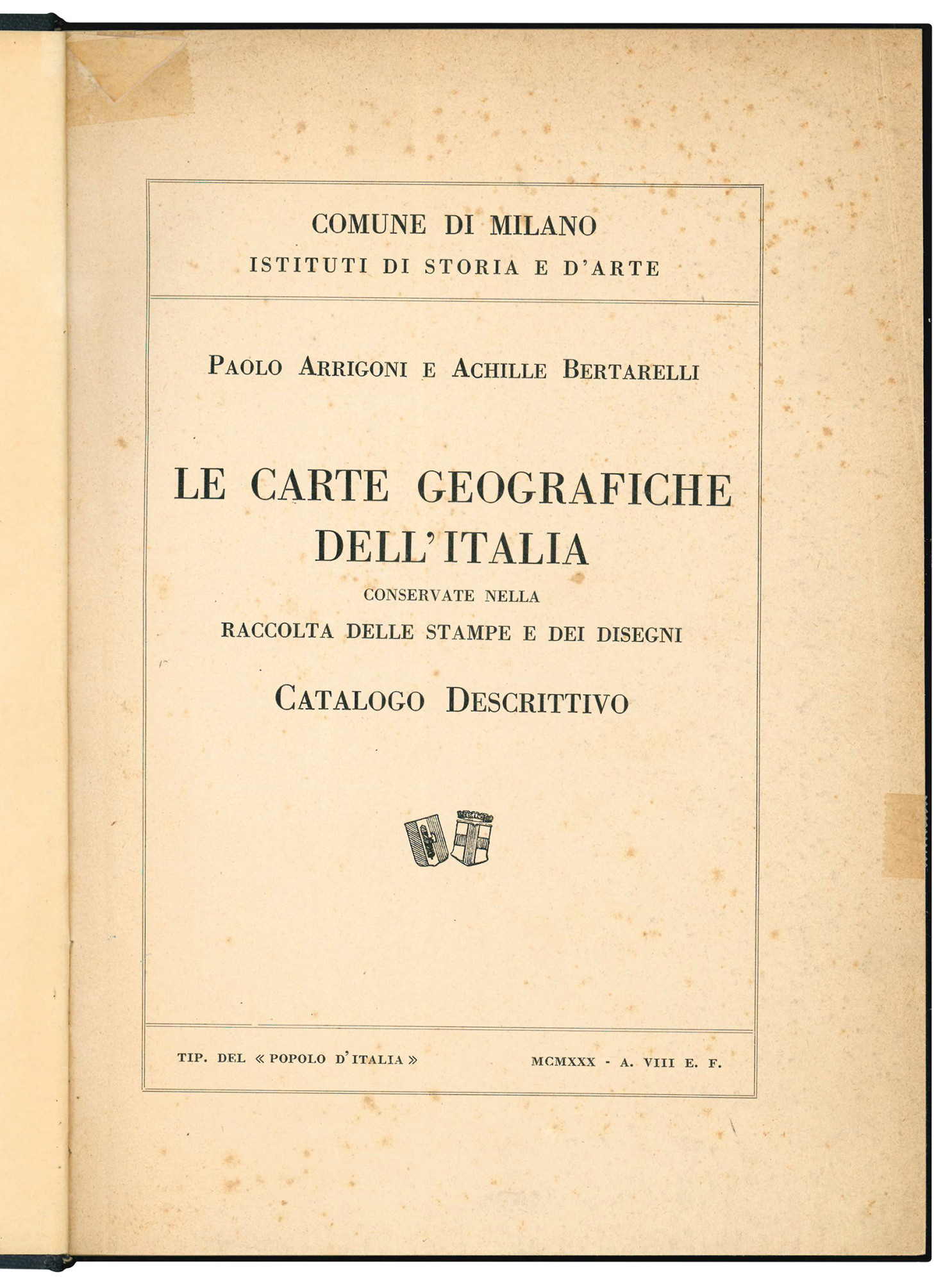 Le carte geografiche dell'Italia conservate nella Raccolta delle stampe dei …
