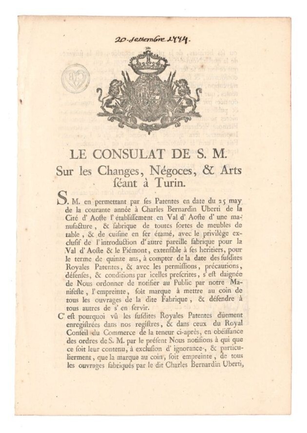 Le consulat de S.M. Sur les changes, négoces, &amp; arts …