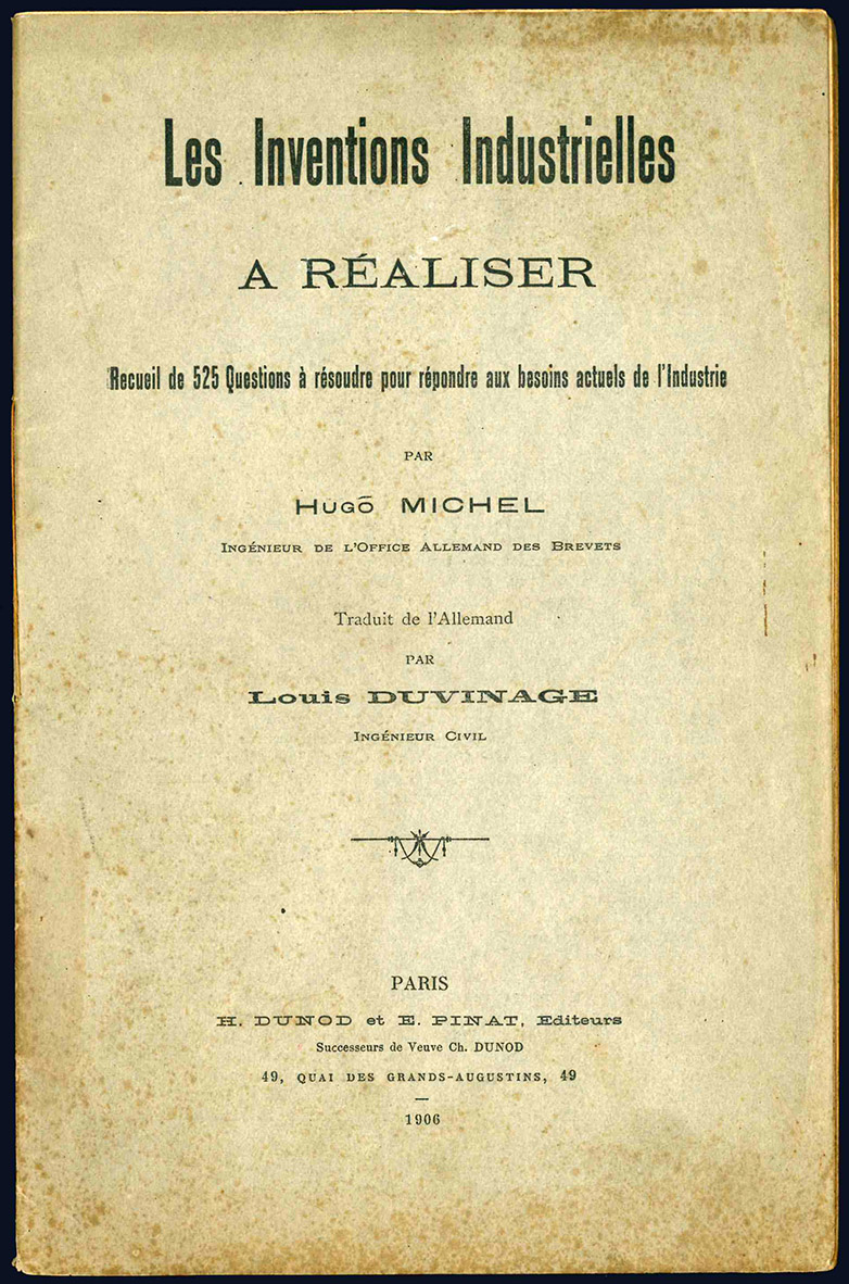 Les inventions industrielles. A réaliser. Recueil de 525 Questions à …