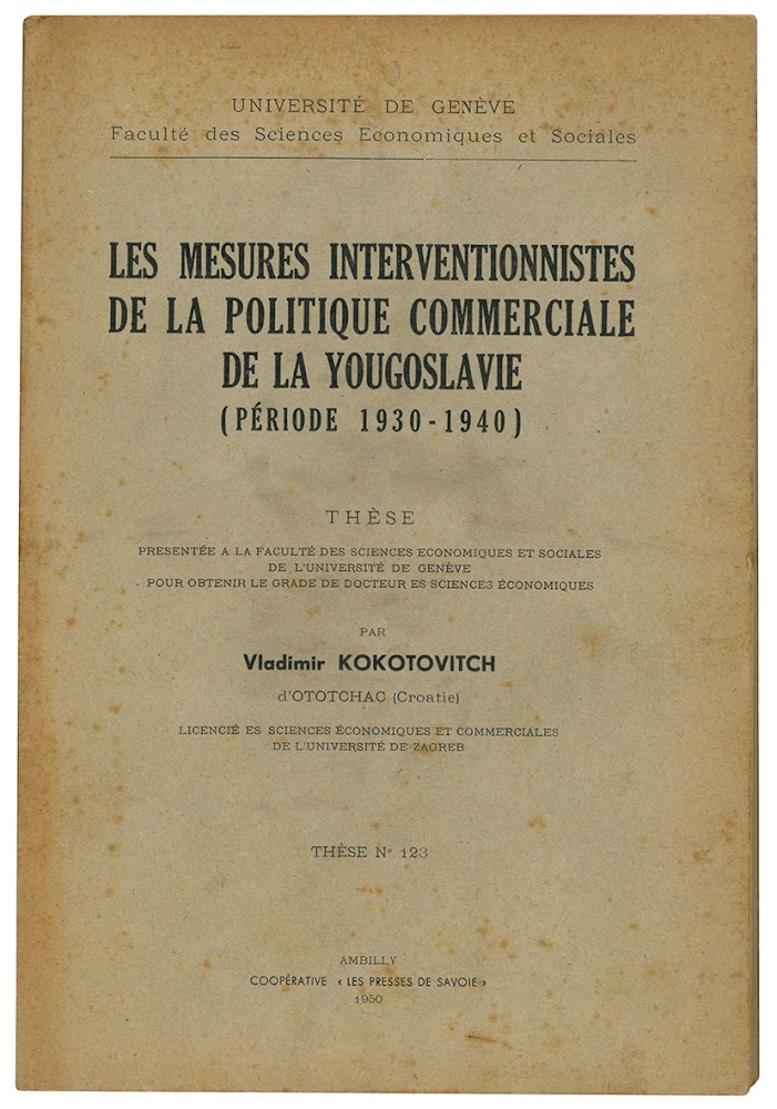 Les mesures interventionnistes de la politique commerciale de la Yougoslavie …