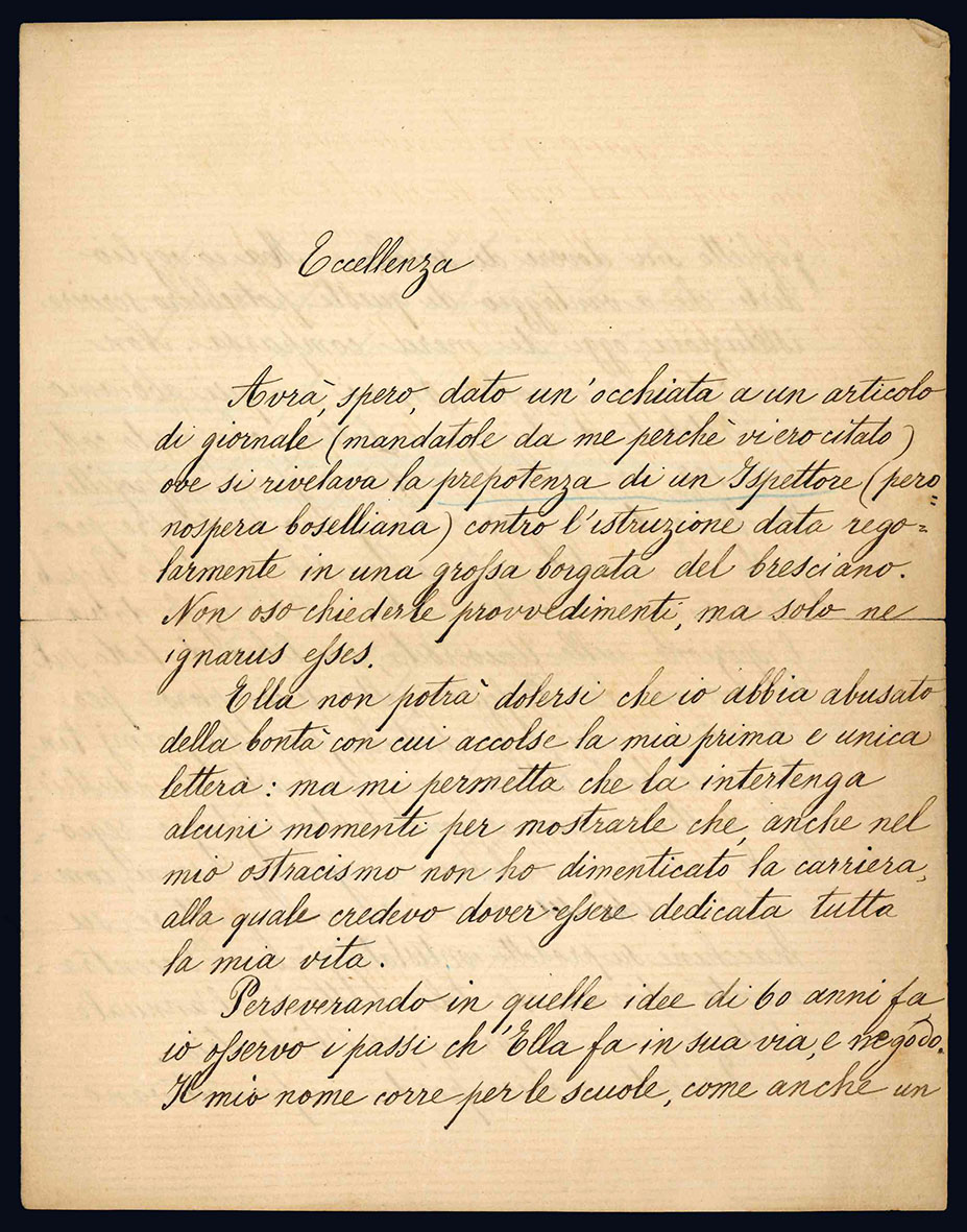 Lettera autografa. Milano: 2 settembre 1891.