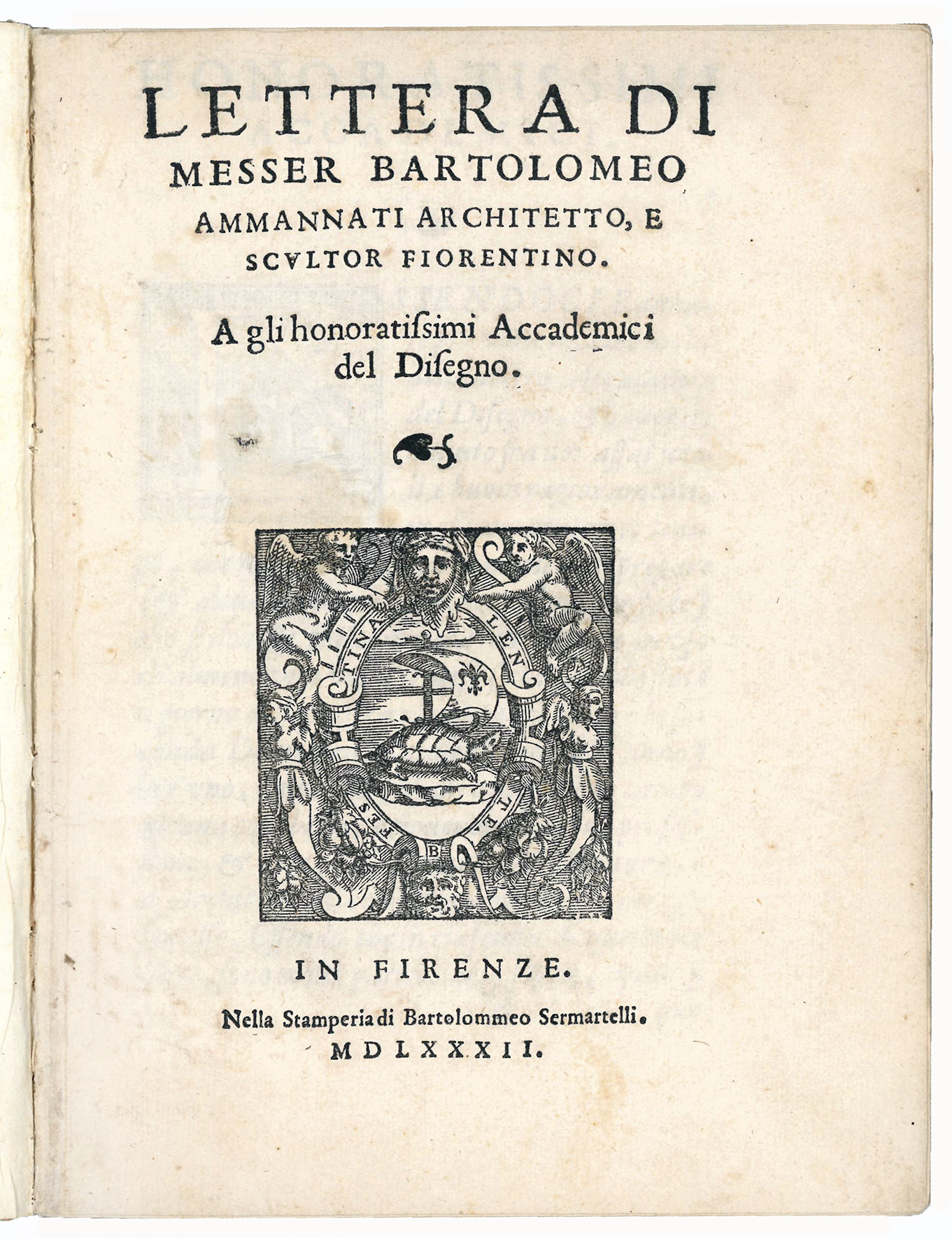 Lettera di messer Bartolomeo Ammannati architetto, e scultor fiorentino. A …