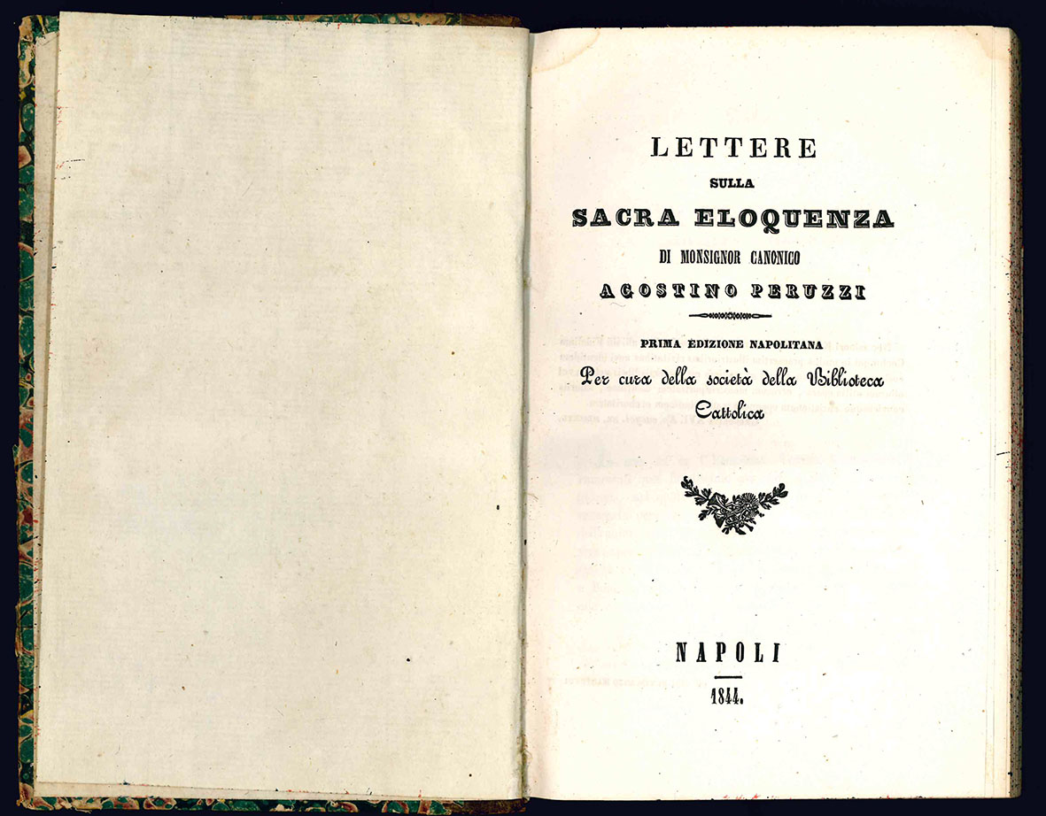 Lettere sulla sacra eloquenza di Monsignor canonico Agostino Peruzzi . …