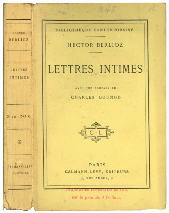 Lettres Intimes avec une préface de Charles Gounod.