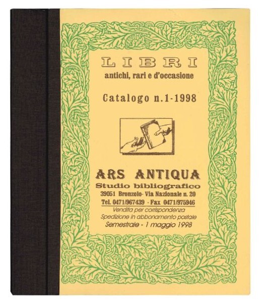 Libri antichi, rari e d'occasione. Catalogo n. 1-1998.