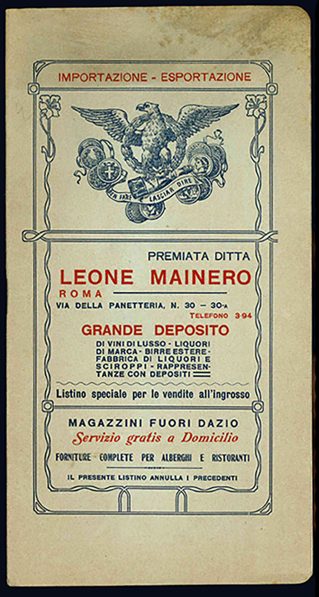 Listino dei prezzi. Forniture complete per Alberghi e Ristoranti.