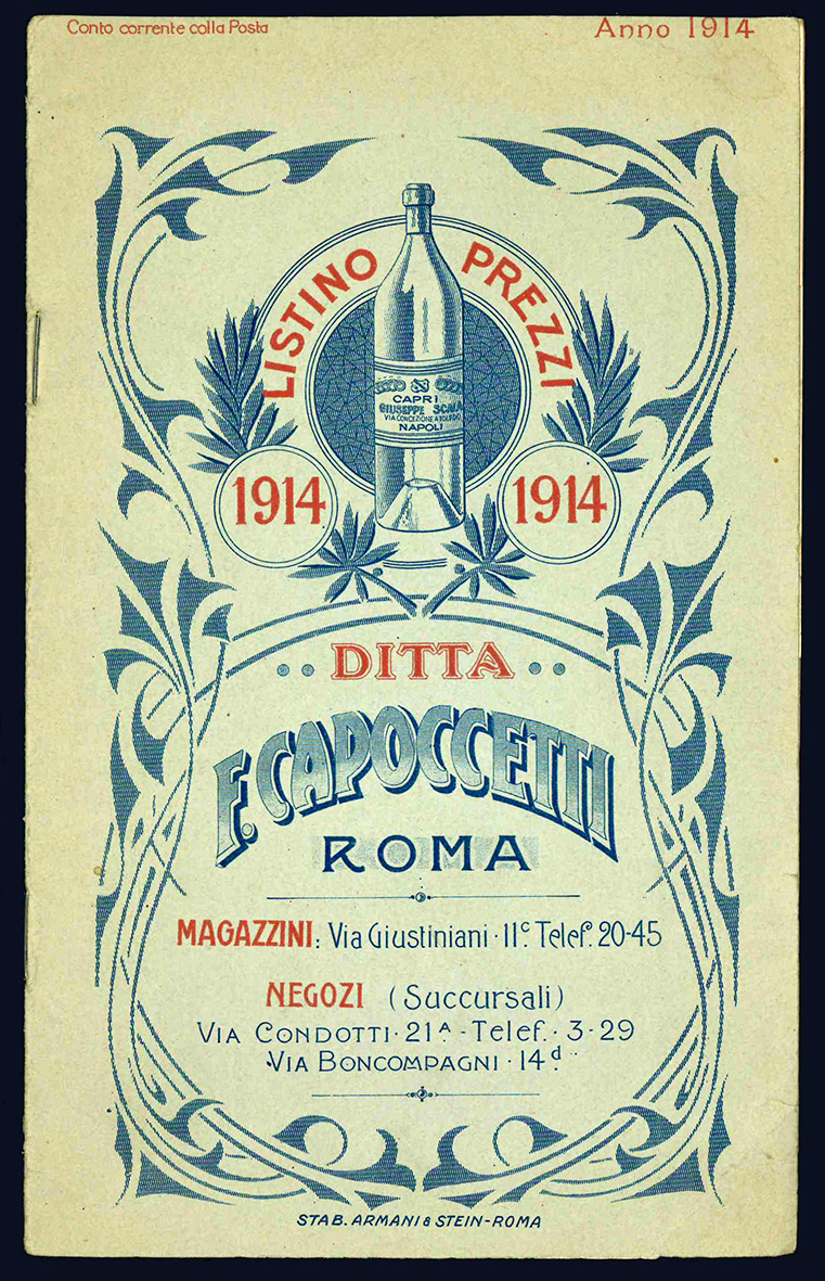 Listino prezzi 1914.