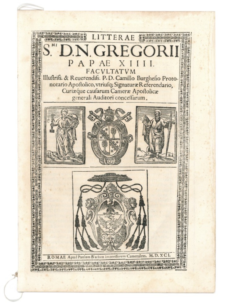 Litterae s.mi d.n. Gregorii papae XIIII facultatum illustriss. &amp; reverendiss. …