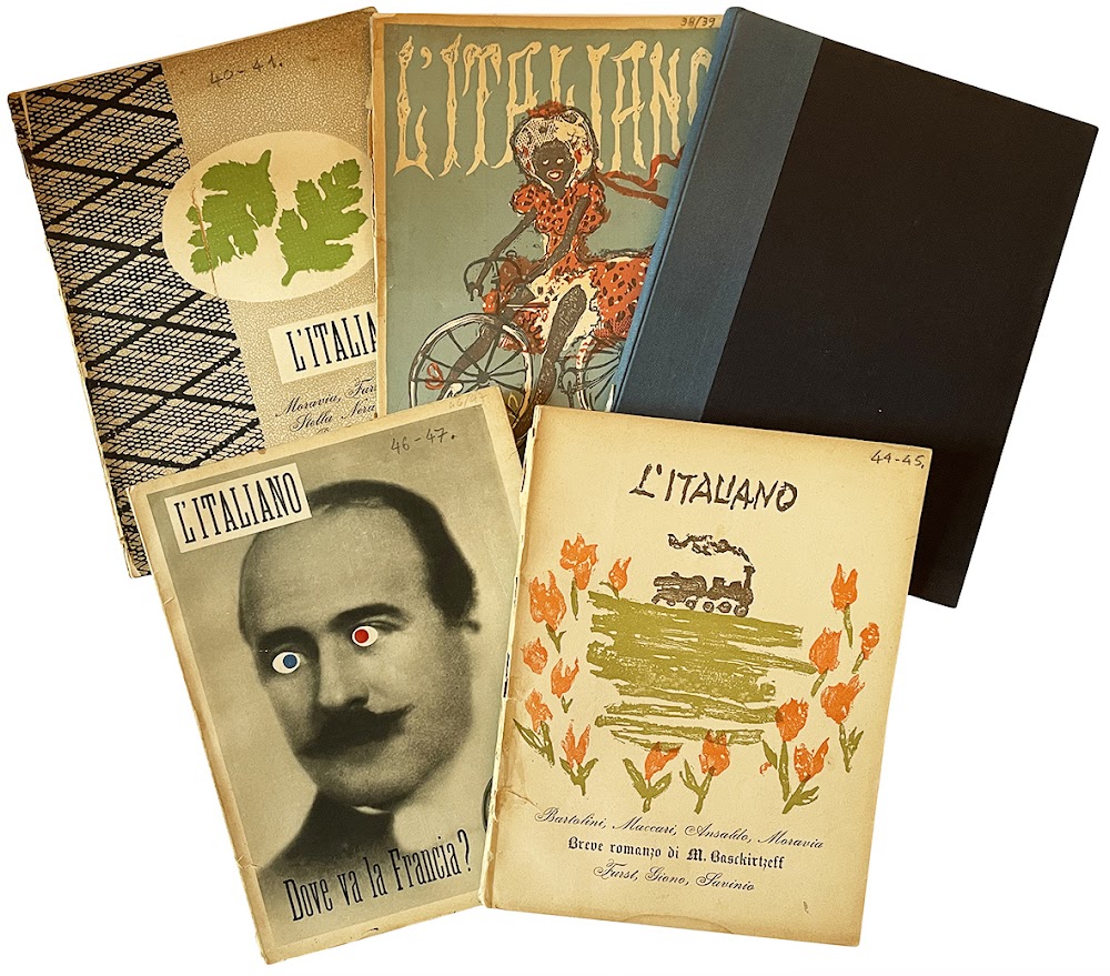 Lotto di cinque numeri del periodico L'Italiano. Anno XI. Numeri …
