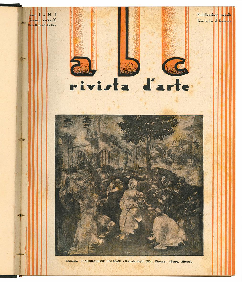 Lotto di dodici numeri de "abc Rivista d'arte". Anno I …