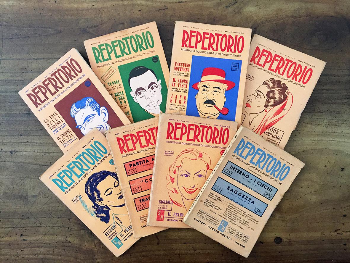 Lotto di otto numeri del periodico "Repertorio. Rassegna quindicinale di …