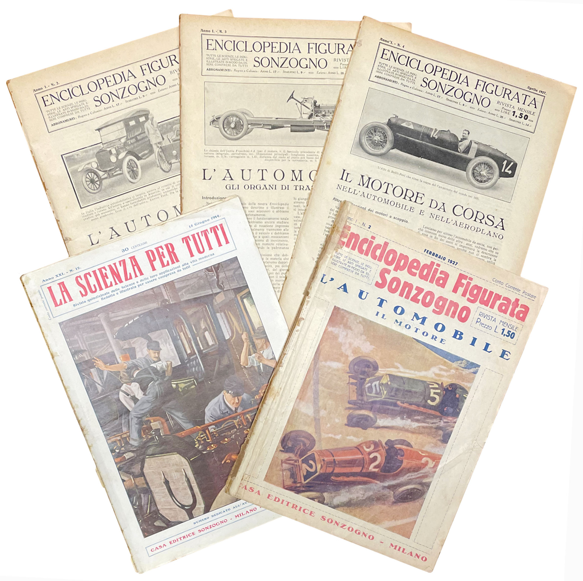 Lotto di quattro numeri di popolari riviste di automobilismo.
