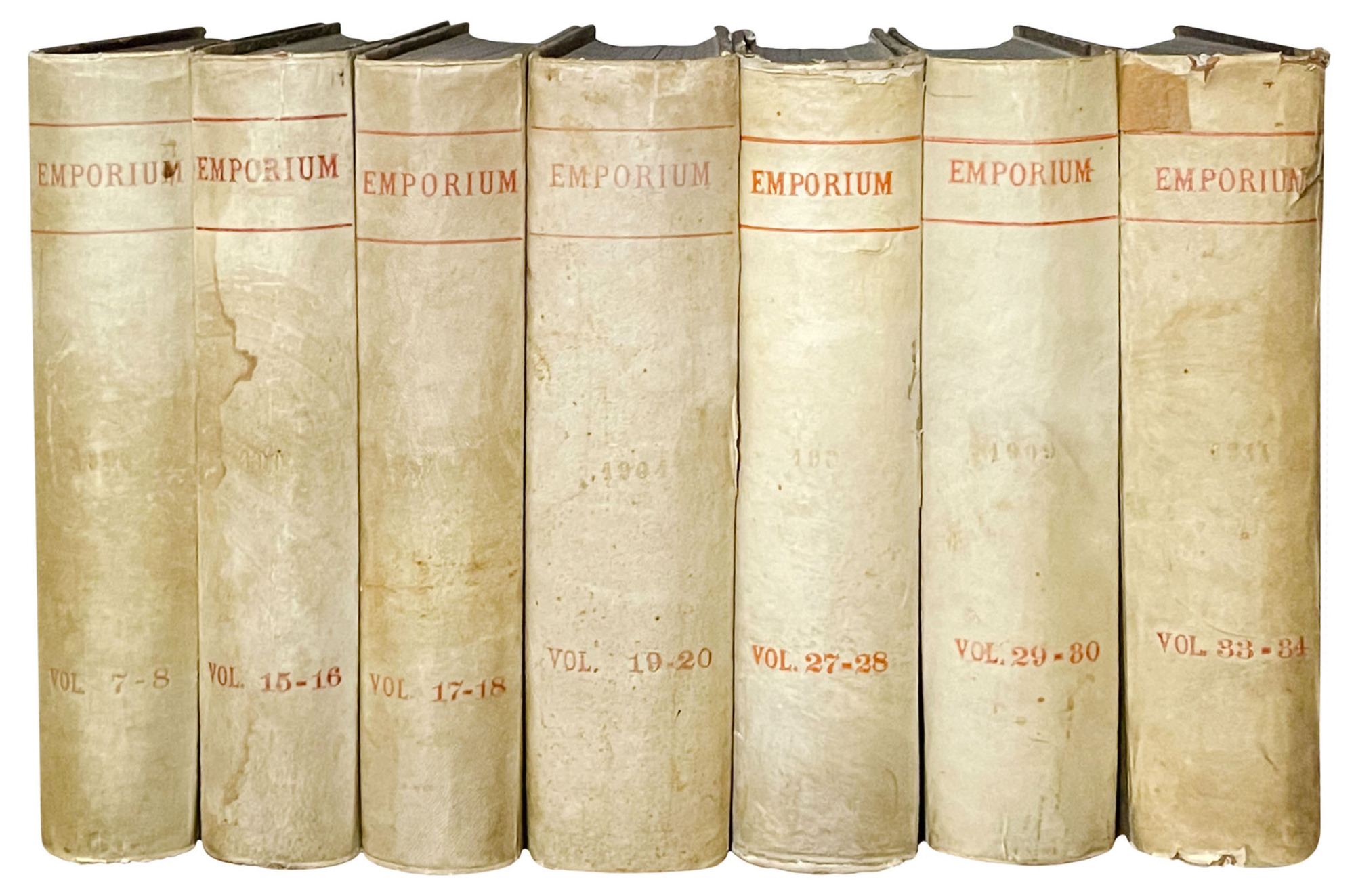 Lotto di sette annate complete di Emporium: rivista mensile illustrata …