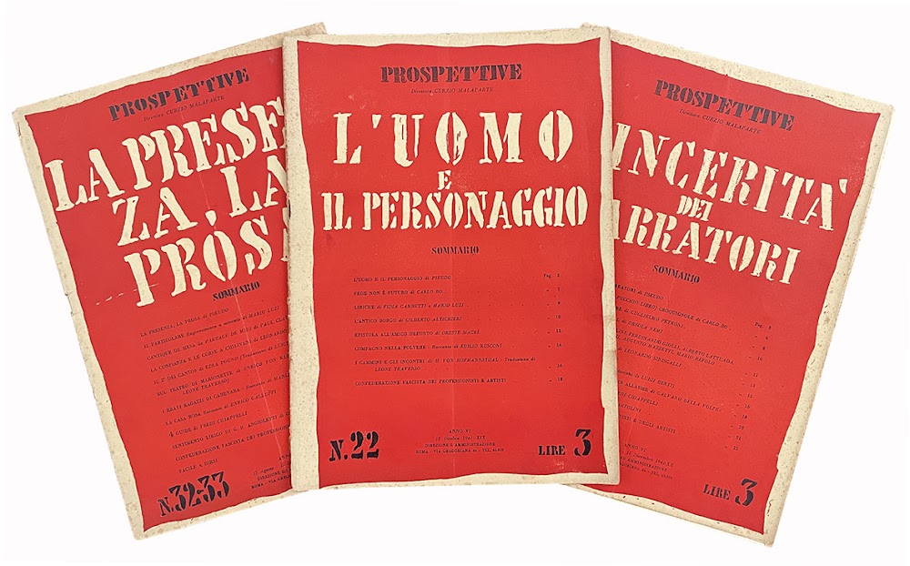 Lotto di tre numeri della rivista Prospettive: nn. 22, 23-24 …