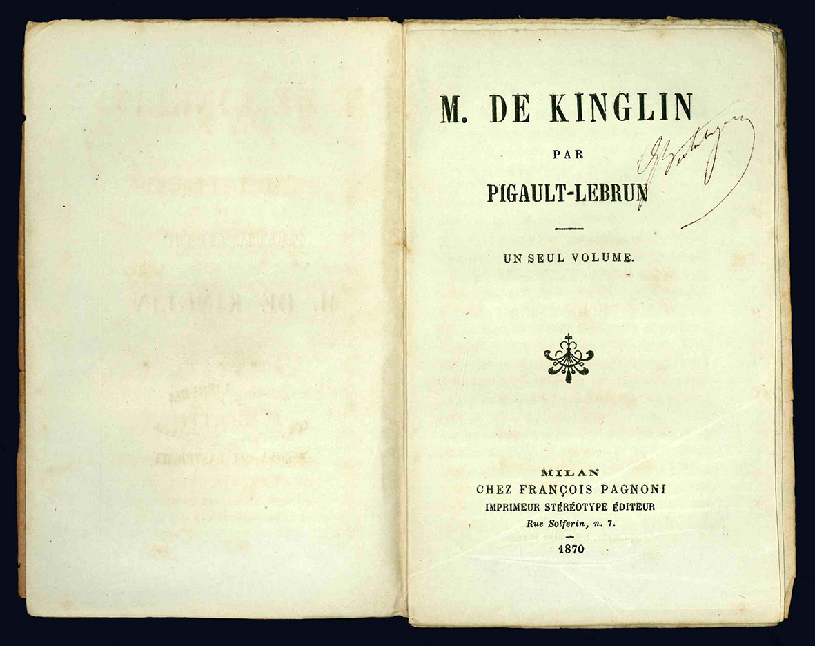 M. de Kinglin par Pigault-Lebrun.