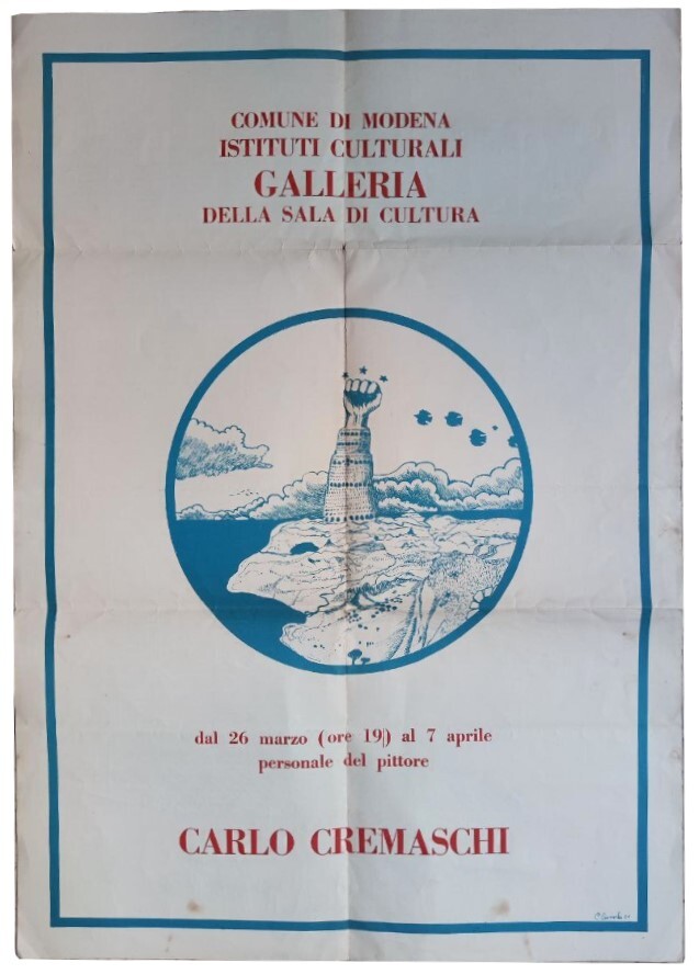 Manifesto per la mostra di Cremaschi alla Galleria della Sala …